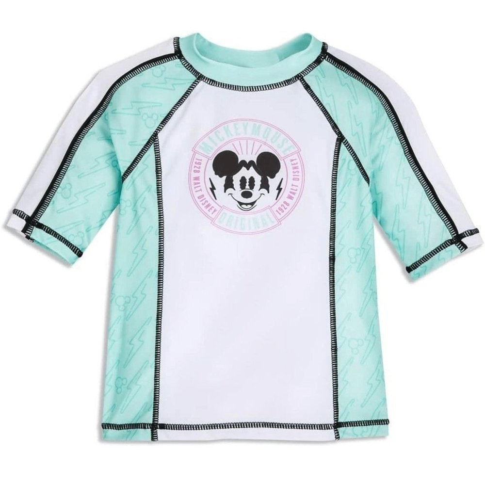 Disney Mickey Mouse Rash Guard Swim Shirt Sun Protection Toddler Kids Size 3 NEW